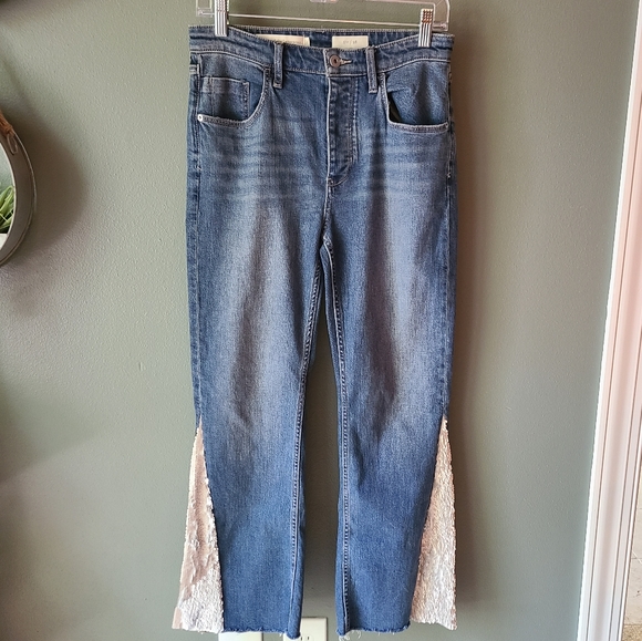 Pilcro and the Letterpress Denim - Anthropologie Pilcro and the Letterpress Sequin Flare Jeans, Size 28